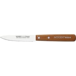 Couteau D'office 9 Cm Crantée 1mm - Manche Cerisier Des Bois - Nogent 3 Étoiles
