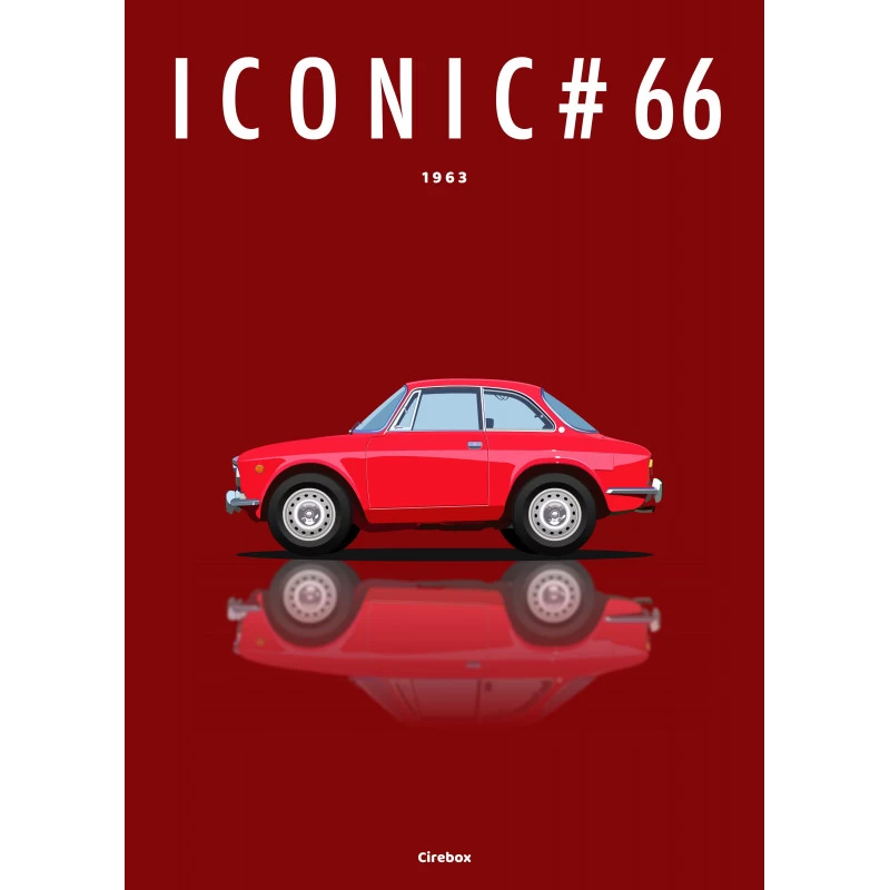 Affiche De L'Alfa Romeo Giulia Sprint GT - 1963 - Cirebox