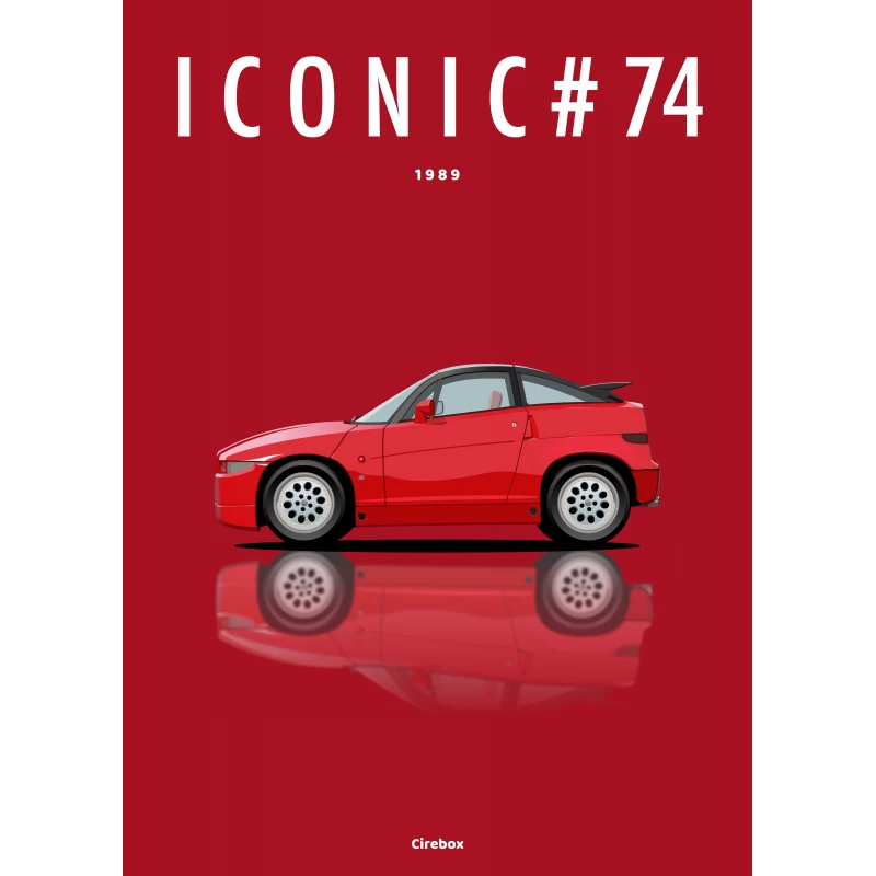 Affiche De L'Alfa Romeo SZ - 1989 - Cirebox