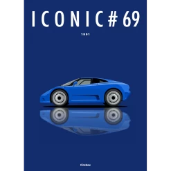 Affiche De La Bugatti EB110 - 1991 - Cirebox