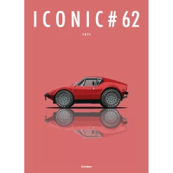 Affiche De La DeTomaso Pantera - 1971 - Cirebox