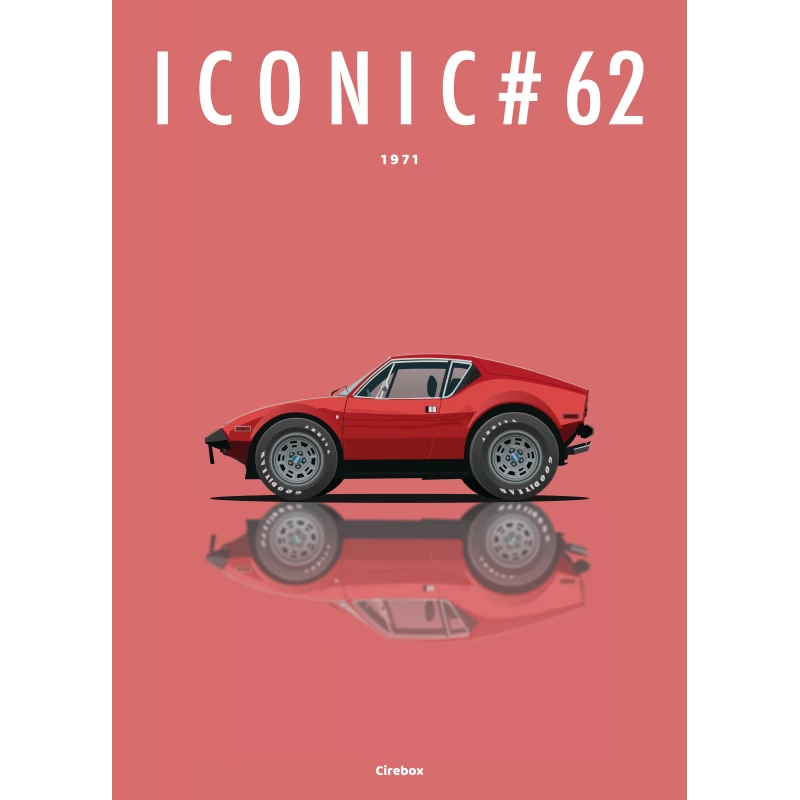 Affiche De La DeTomaso Pantera - 1971 - Cirebox