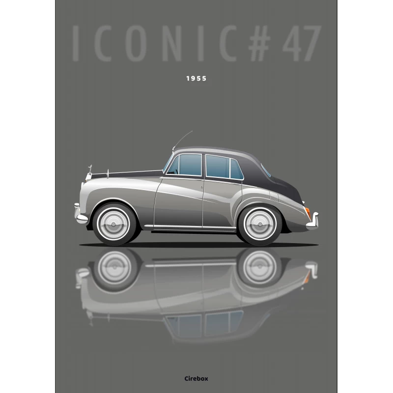 Affiche De La Rolls Royce Silver Cloud - 1955 - Cirebox