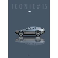 Affiche Delorean DMC-12 - 1981 - Cirebox