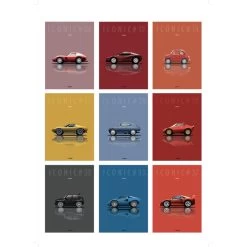 Affiche Des Plus Belles Voitures Italiennes - Cirebox