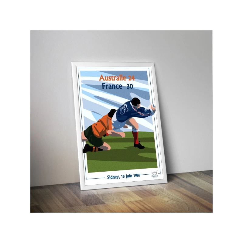 Affiche France Australie 1987 - Chistera