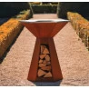 Brasero Plancha "Agape" Finition Corten Et 85 Cm - HEXAGONE
