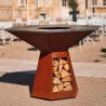 Brasero Plancha "Grand Banquet" Finition Corten Et 150 Cm - HEXAGONE