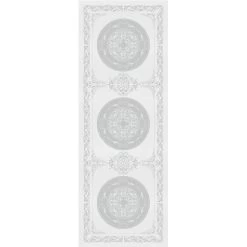 Chemin De Table Antitache Jacquard 100% Coton Comtesse Blanche Blanc - Garnier-Thiebaut