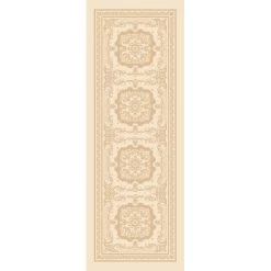 Chemin De Table Antitache Jacquard 100% Coton Eleonore Dore - Garnier-Thiebaut