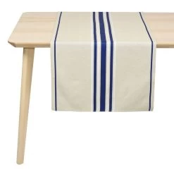 Chemin De Table En Coton Corda Metis Bleu Elec - Artiga