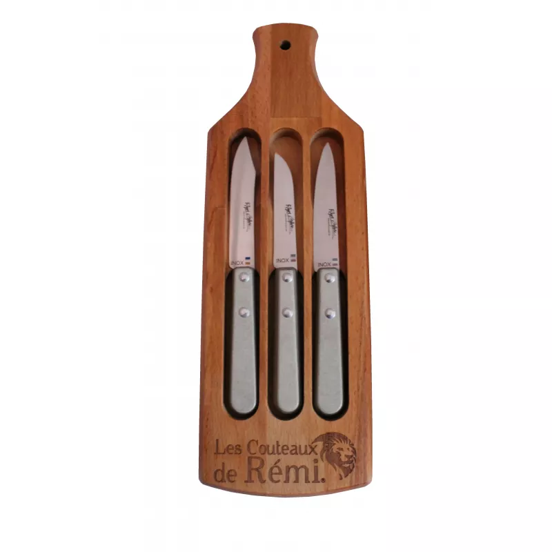 Lot D'une Planche à Découper Avec Couteaux - Roger Orfèvre