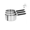 Set De 3 Casseroles Inox Mutine 16/18/20 Cm Poignée Fixe - Cristel