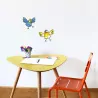 Sticker Petits Oiseaux Jaune Et Bleu - Série-Golo
